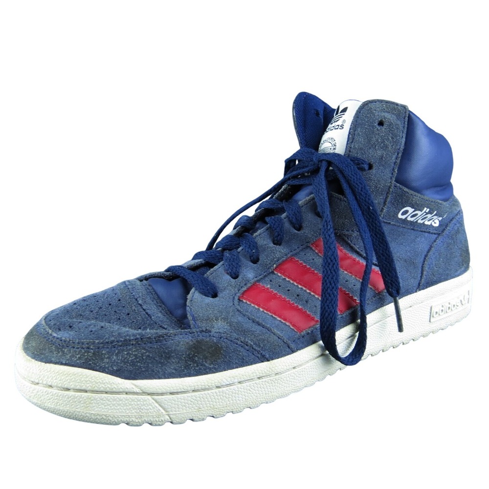 adidas VNTG Sample Men Sneaker Shoes Blue Leather Lace Up Size 9 Medium